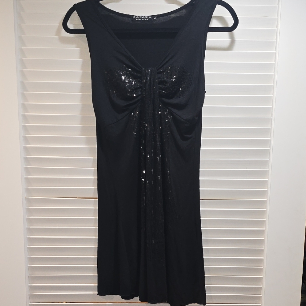 Kapara NY Black Sequin Tunic Top